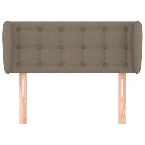 Tête de lit avec oreilles Taupe 93x23x78/88 cm Tissu - Photo n°3; ?>