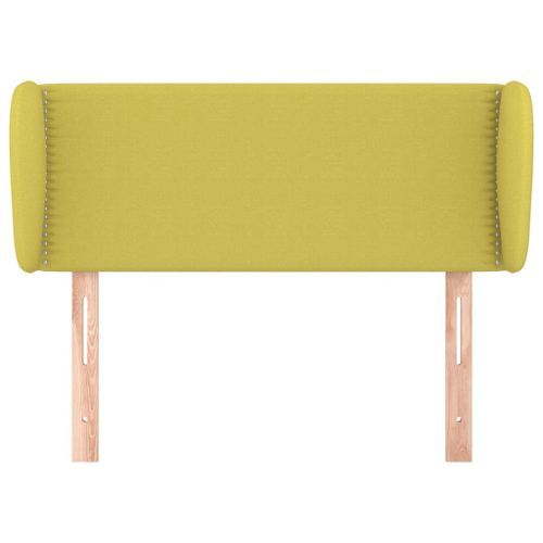 Tête de lit avec oreilles Vert 103x23x78/88 cm Tissu - Photo n°3; ?>