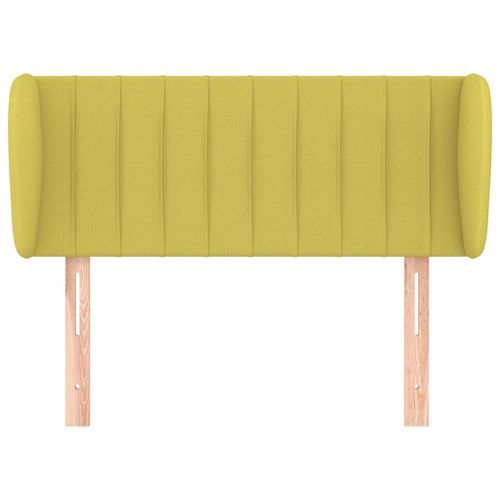 Tête de lit avec oreilles Vert 103x23x78/88 cm Tissu - Photo n°3; ?>