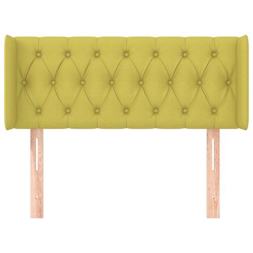 Tête de lit avec oreilles Vert 93x16x78/88 cm Tissu - Photo n°3; ?>