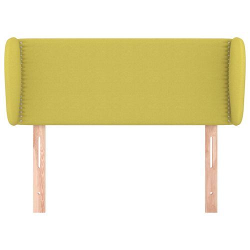 Tête de lit avec oreilles Vert 93x23x78/88 cm Tissu - Photo n°3; ?>