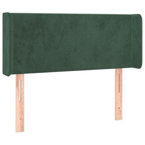 Tête de lit avec oreilles Vert foncé 103x16x78/88 cm Velours - Photo n°2; ?>