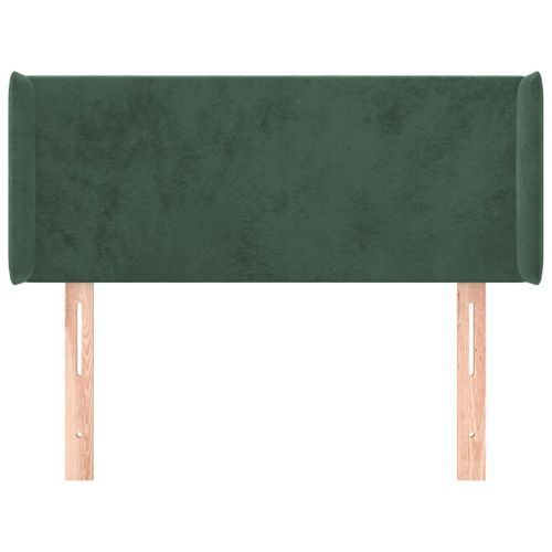 Tête de lit avec oreilles Vert foncé 103x16x78/88 cm Velours - Photo n°3; ?>