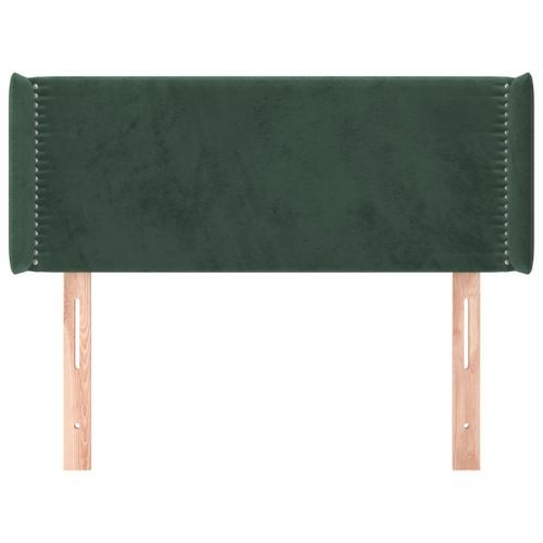 Tête de lit avec oreilles Vert foncé 103x16x78/88 cm Velours - Photo n°3; ?>