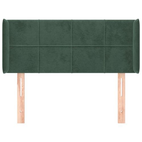 Tête de lit avec oreilles Vert foncé 103x16x78/88 cm Velours - Photo n°3; ?>