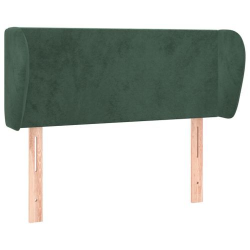 Tête de lit avec oreilles Vert foncé 103x23x78/88 cm Velours - Photo n°2; ?>