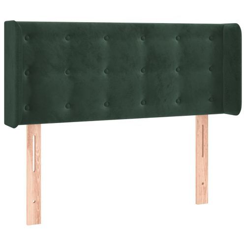 Tête de lit avec oreilles Vert foncé 83x16x78/88 cm Velours - Photo n°2; ?>