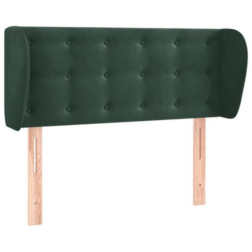 Tête de lit avec oreilles Vert foncé 83x23x78/88 cm Velours - Photo n°2; ?>