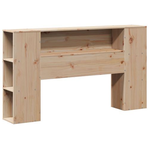 Tête de lit avec rangement 160 cm bois massif de pin - Photo n°3; ?>