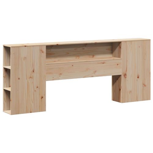 Tête de lit avec rangement 180 cm bois massif de pin - Photo n°3; ?>