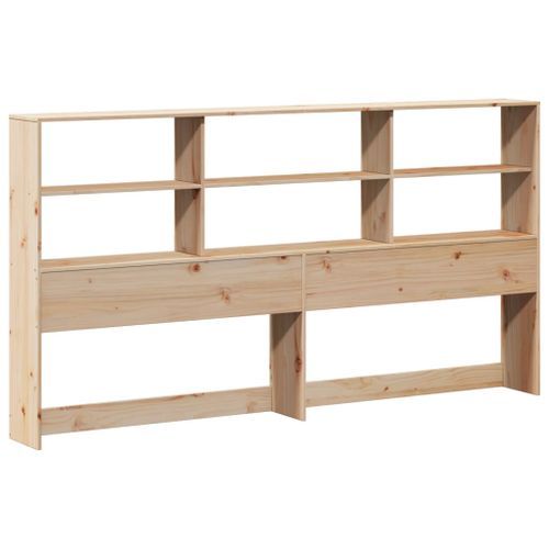 Tête de lit avec rangement 180 cm bois massif de pin - Photo n°3; ?>