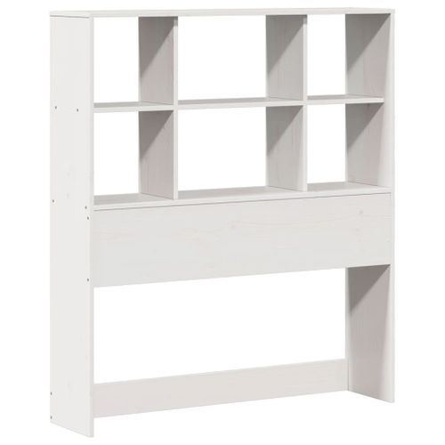 Tête de lit avec rangement blanc 75 cm bois massif de pin - Photo n°3; ?>