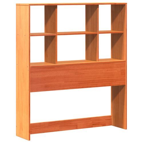 Tête de lit avec rangement cire marron 75 cm bois massif de pin - Photo n°3; ?>