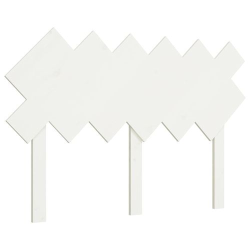 Tête de lit Blanc 122,5x3x80,5 cm Bois massif de pin - Photo n°2; ?>