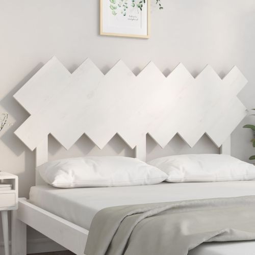 Tête de lit Blanc 141x3x80,5 cm Bois massif de pin - Photo n°3; ?>