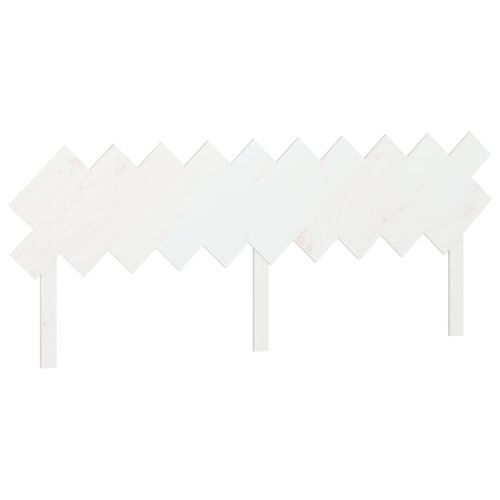 Tête de lit Blanc 196x3x80,5 cm Bois massif de pin - Photo n°2; ?>