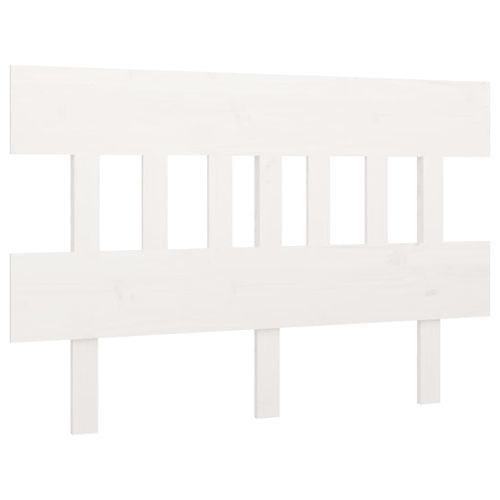 Tête de lit Blanc 203,5x3x81 cm Bois massif de pin - Photo n°2; ?>