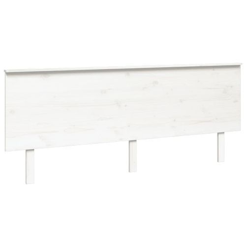 Tête de lit Blanc 204x6x82,5 cm Bois massif de pin - Photo n°2; ?>