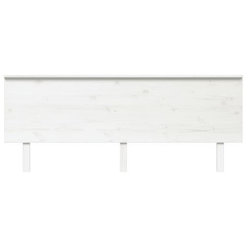 Tête de lit Blanc 204x6x82,5 cm Bois massif de pin - Photo n°3; ?>