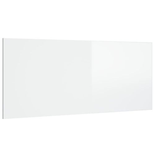 Tête de lit Blanc brillant 200x1,5x80 cm Bois d'ingénierie - Photo n°2; ?>