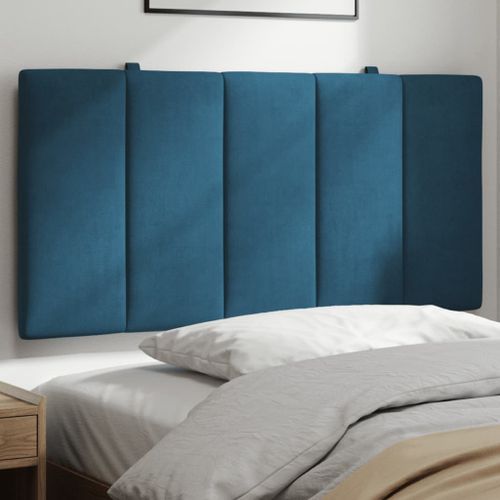 Tête de lit bleu 100 cm velours Bino - Photo n°2; ?>