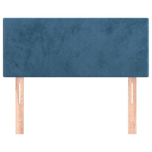 Tête de lit Bleu foncé 90x5x78/88 cm Velours - Photo n°3; ?>