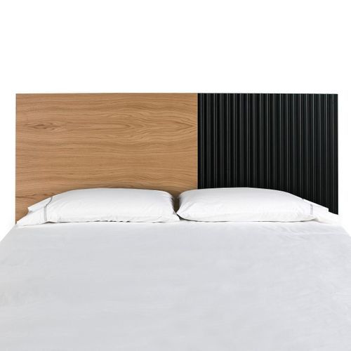 Tête de lit bois beige et noir Deuxi 160 cm - Photo n°3; ?>