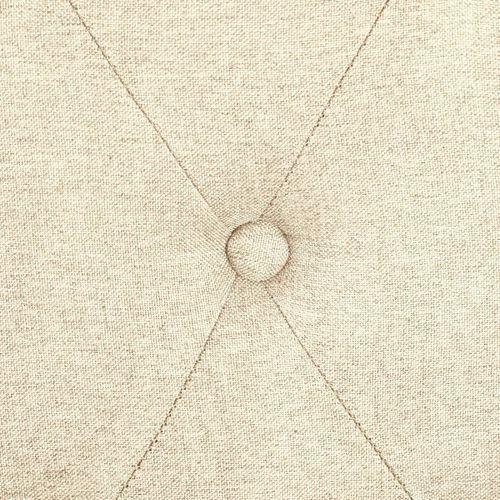 Tête de lit bois blanc et tissu beige Lorna 180 cm - Photo n°3; ?>