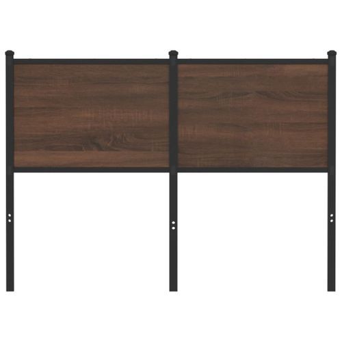 Tête de lit chêne marron 120 cm bois d'ingénierie et acier - Photo n°3; ?>