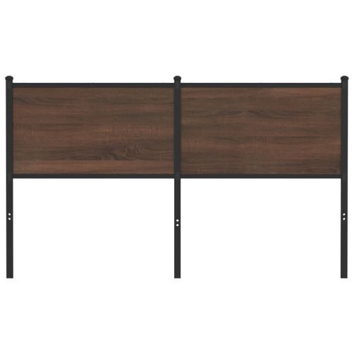 Tête de lit chêne marron 140 cm bois d'ingénierie et acier - Photo n°3; ?>