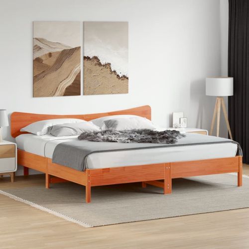 Tête de lit cire marron 180 cm bois massif de pin - Photo n°3; ?>