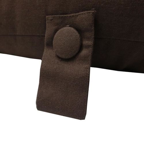 Tete de lit coussin 100% coton uni - 50x70 cm - Marron chocolat - Photo n°3; ?>