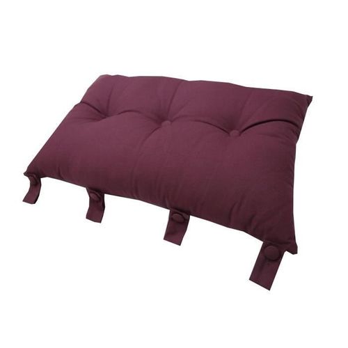 Tete de lit coussin 100% coton uni - 50x70 cm - Prune - Photo n°2; ?>