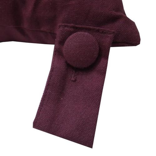 Tete de lit coussin 100% coton uni - 50x70 cm - Prune - Photo n°3; ?>