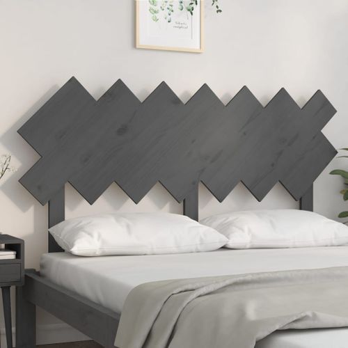 Tête de lit Gris 151,5x3x81 cm Bois massif de pin - Photo n°3; ?>