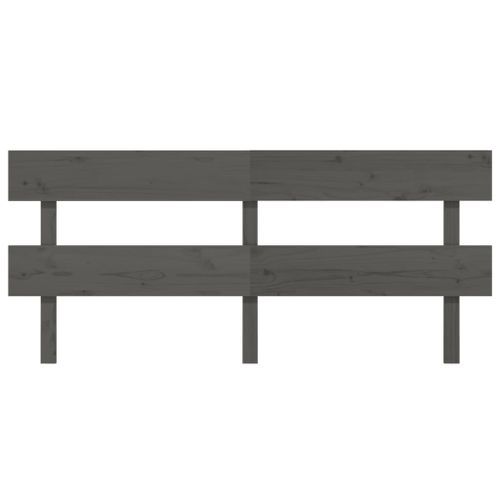 Tête de lit Gris 184x3x81 cm Bois massif de pin - Photo n°3; ?>