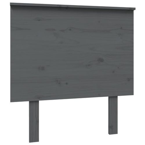 Tête de lit Gris 79x6x82,5 cm Bois massif de pin - Photo n°2; ?>