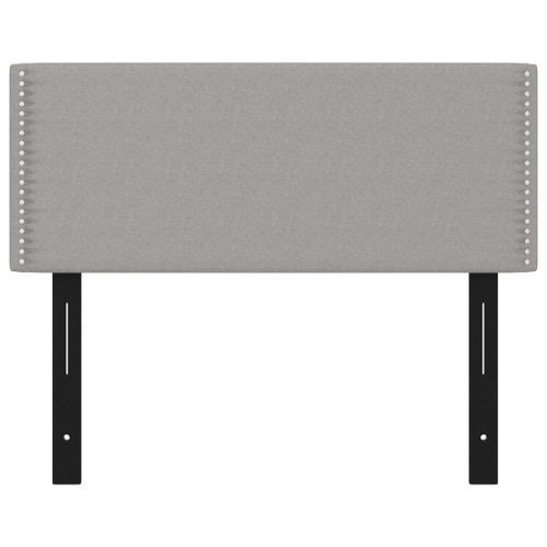 Tête de lit gris clair 100x5x78/88 cm tissu - Photo n°3; ?>