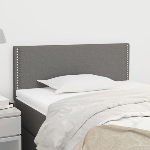 Tête de lit Gris foncé 100x5x78/88 cm Tissu - Photo n°2; ?>