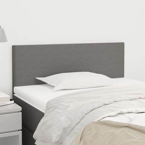 Tête de lit Gris foncé 100x5x78/88 cm Tissu 2 - Photo n°2; ?>