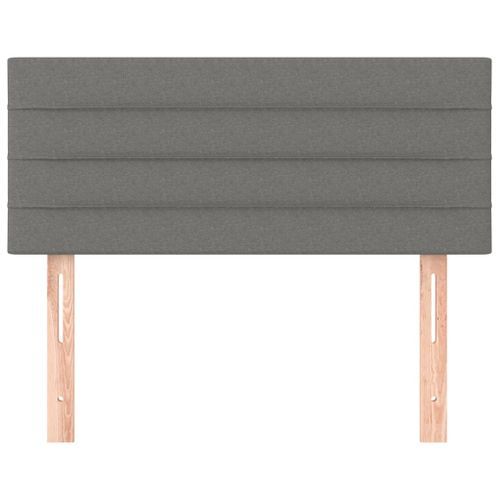 Tête de lit Gris foncé 100x5x78/88 cm Tissu - Photo n°3; ?>