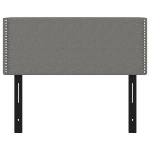 Tête de lit gris foncé 100x5x78/88 cm tissu - Photo n°3; ?>