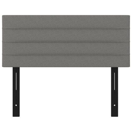 Tête de lit gris foncé 100x5x78/88 cm tissu - Photo n°3; ?>