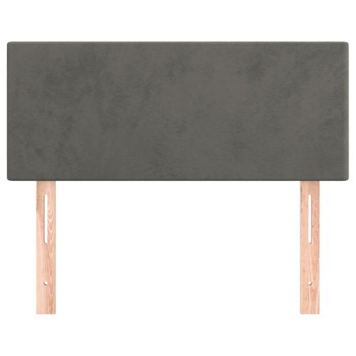 Tête de lit Gris foncé 90x5x78/88 cm Velours - Photo n°3; ?>