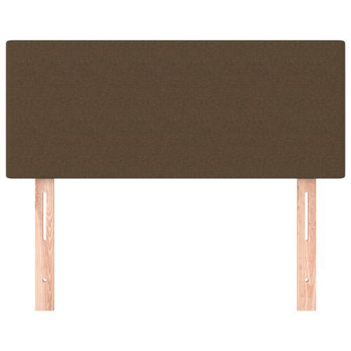 Tête de lit Marron Foncé 100x5x78/88 cm Tissu - Photo n°3; ?>