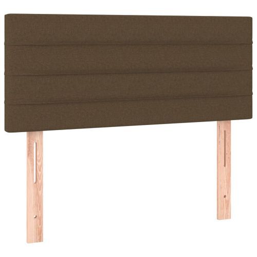 Tête de lit Marron Foncé 100x5x78/88 cm Tissu - Photo n°2; ?>