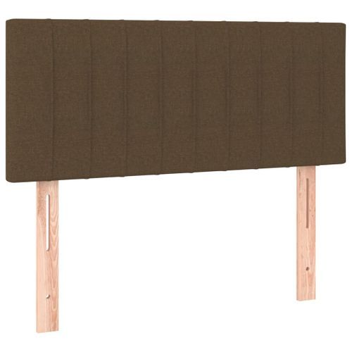 Tête de lit Marron Foncé 100x5x78/88 cm Tissu - Photo n°2; ?>