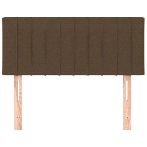 Tête de lit Marron Foncé 100x5x78/88 cm Tissu - Photo n°3; ?>