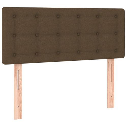 Tête de lit Marron Foncé 100x5x78/88 cm Tissu - Photo n°2; ?>