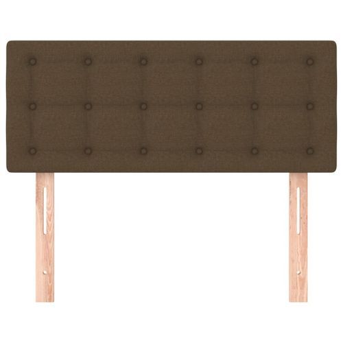 Tête de lit Marron Foncé 100x5x78/88 cm Tissu - Photo n°3; ?>